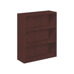New 10500 Series 3-Shelf Bookcase, 43 3/8"H x 36"W x 13 1/8"D, Mahogany (105533NN) Bookcases