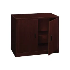 Discount 10500 Series Storage Cabinet, 2 Doors, 36"W, Mahogany Finish Storage Cabinets