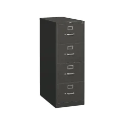310 Series Vertical File Cabinet, Legal, 4-Drawer, Charcoal, 26 1/2