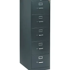 Hot ® 310 Series Vertical File Cabinet, Legal, 5-Drawer, Charcoal, 26 1/2"D File Cabinets