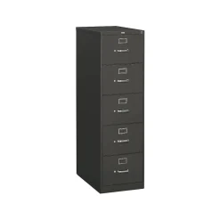 Hot ® 310 Series Vertical File Cabinet, Legal, 5-Drawer, Charcoal, 26 1/2