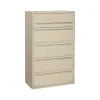 Online Brigade 700 Series 5 File Drawer Lateral File Cabinet, Locking, Letter/Legal, Putty/Beige, 42"W (H795.L.L) File Cabinets
