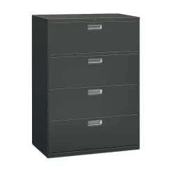 Clearance Brigade 600 Series 4-Drawer Lateral File Cabinet, Locking, Charcoal, Letter/Legal, 42"W (H694LS) File Cabinets
