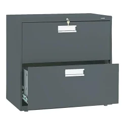 Clearance Brigade 600 Series 2-Drawer Lateral File Cabinet, Locking, Letter/Legal, Charcoal, 30"W (H672.L.S) File Cabinets
