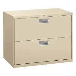 Discount Brigade 600 Series 2-Drawer Lateral File Cabinet, Locking, Letter/Legal, Putty/Beige, 36"W (H682.L.L) File Cabinets