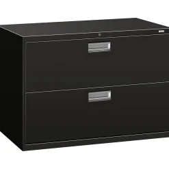 Online Brigade 600 Series 2-Drawer Lateral File Cabinet, Locking, Letter/Legal, Black, 42"W (H692.L.P) File Cabinets