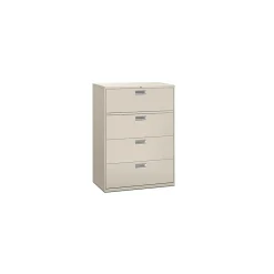 Discount Brigade 600 Series 4-Drawer Lateral File Cabinet, Locking, Letter/Legal, Gray, 42"W (694LQ) File Cabinets