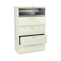 Online Brigade 600 Series 5-Drawer Lateral File Cabinet, Locking, Letter/Legal, Putty/Beige, 42