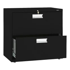 Hot Brigade 600 Series 2-Drawer Lateral File Cabinet, Locking, Letter/Legal, Black, 30"W (H672.L.P) File Cabinets