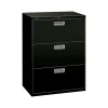 Clearance Brigade 600 Series 3-Drawer Lateral File Cabinet, Locking, Letter/Legal, Black, 30"W (H673.L.P) File Cabinets