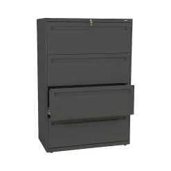 Clearance Brigade 700 Series 4-Drawer Lateral File Cabinet, Locking, Charcoal, Letter/Legal, 36"W (H784.L.S) File Cabinets