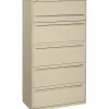 Best Brigade 700 Series 5-Drawer Lateral File Cabinet, Locking, Letter/Legal, Putty, 36" (-785LL) File Cabinets