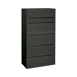 Sale Brigade 700 Series 5-Drawer Lateral File Cabinet, Locking, Letter/Legal, Charcoal, 36"W (-785LS) File Cabinets