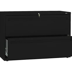 Hot Brigade 700 Series 2-Drawer Lateral File Cabinet, Locking, Black, Letter/Legal, 42"W (H792.L.P) File Cabinets