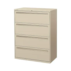 Brigade 700 Series 4-Drawer Lateral File Cabinet, Locking, Letter/Legal, Putty, 42"W (H794.L.L) File Cabinets
