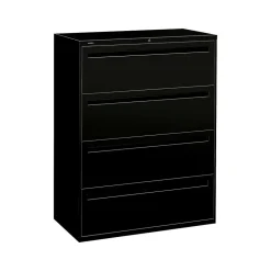 New Brigade 700 Series 4-Drawer Lateral File Cabinet, Locking, Black, Letter/Legal, 42"W (H794.L.P) File Cabinets
