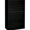 Hot Brigade 700 Series 5-Drawer Lateral File Cabinet, Letter/Legal, Black, 42" (795LP) File Cabinets