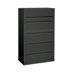 New Brigade 700 Series 5-Drawer Lateral File Cabinet, Locking, Letter/Legal, Charcoal, 42"W (795LS) File Cabinets