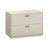 New Brigade 600 Series Lateral File, 2 Drawers, Aluminum Pull, 42"W, Light Gray Finish, (692LQ) File Cabinets