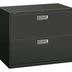 Clearance Brigade 600 Series Lateral File Cabinet, A4/Legal/Letter, 2-Drawer, Charcoal, 36"W File Cabinets