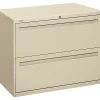 Outlet Brigade® 700 Series Lateral File, 2-Drawer, 28-3/8Hx36Wx19-1/4"D, Putty File Cabinets
