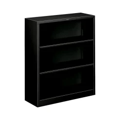 Discount Brigade 3 Shelf 41"H Bookcase, Black Steel(HS42ABCP) Bookcases