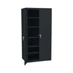 New Brigade 72" Steel Storage Cabinet with 5 Shelves, Black (SC2472P) Storage Cabinets