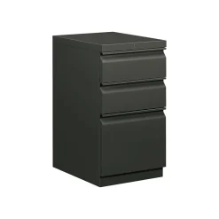 Hot Brigade 3-Drawer Mobile Vertical File Cabinet, Letter Size, Lockable, 28"H x 15"W x 19.88"D, Charcoal (H33720RS) File Cabinets