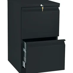 Discount Brigade 2-Drawer Mobile Vertical File Cabinet, Letter Size, Lockable, 28"H x 15"W x 19.875"D, Black (H33820RP) File Cabinets