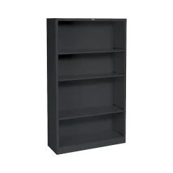 Discount Brigade 4-Shelf 59"H Bookcase, Black Steel (HS60ABCP) Bookcases