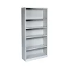 Best Brigade 5-Shelf 71"H Bookcase, Light Gray Steel (HS72ABCQ) Bookcases