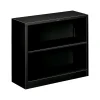 Discount Brigade 2-Shelf 29"H Bookcase, Black Steel (S30ABCP) Bookcases