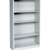 New Brigade 4-Shelf Metal Bookcase, 59"H x 34 1/2"W x 12.63"D, Light Gray (S60ABCQ) Bookcases