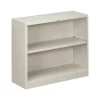 Best Brigade 2-Shelf Standard Bookcase, Light gray (S30ABCQ) Bookcases