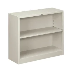 Best Brigade 2-Shelf Standard Bookcase, Light gray (S30ABCQ) Bookcases