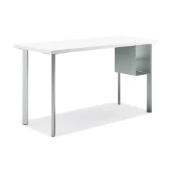 Coze 42"W Desk w/U-Storage, Designer and Silver (RPL2442DWP6S) Computer Desks