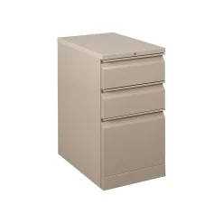 Discount Flagship 3-Drawer Mobile Vertical File Cabinet, Letter Size, Lockable, 28"H x 15"W x 22.88"D, Putty (18723RL) File Cabinets