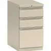 New FlagShip 3-Drawer Mobile Pedestal File, 28"H x 15"W 22 7/8"D, Greige (H18723RLT5) File Cabinets