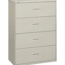 Outlet Lateral File, 4 Drawers, Molded Pull, Light Gray Finish, 36"W (BSX484LQ) File Cabinets