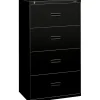 New Lateral File, 4 Drawers, Molded Pull, 30"W, Black Finish (BSX434LP) File Cabinets