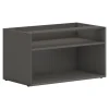 Discount Mod 21" Low Storage Credenza with 2 Shelves, Slate Teak (HLPLCL3620S.LSL1) Storage Cabinets