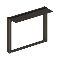 Clearance Mod 10.5" Metal Support Leg, Black (HLPLOS10.BLKP) Storage Cabinets