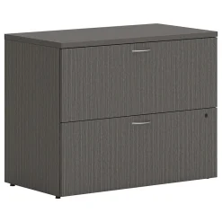 Outlet Mod 2-Drawer Lateral File Cabinet, Locking, Letter/Legal, Slate Teak, 36" (LLF3620L2LS1) File Cabinets