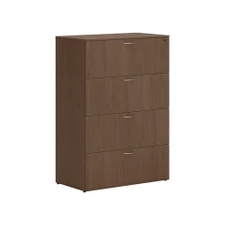 Online Mod 4-Drawer Lateral File Cabinet, Locking, Letter/Legal, Sepia Walnut, 36" (HLPLLF3620L4.LSE1) File Cabinets