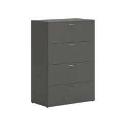 Sale Mod 4-Drawer Lateral File Cabinet, Locking, Letter/Legal, Slate Teak, 36" (HLPLLF3620L4.LSL1) File Cabinets