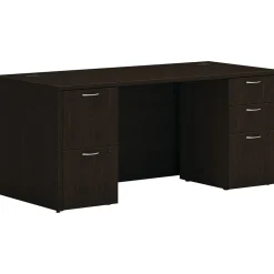 Mod 66"W Double-Pedestal Desk, (HLPLDS66PSJA1) Computer Desks