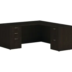 Discount Mod 66"W L-Shaped Double-Pedestal Desk, (HLPL6672LDESKJA1) Computer Desks