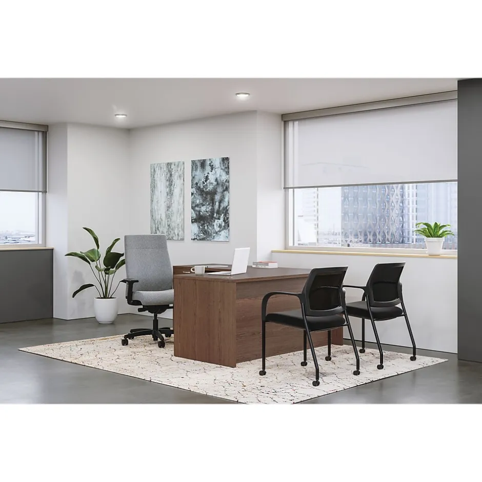 Best Mod 60"W L-Shaped Single-Pedestal Desk, (HLPL6072LDESK1BBFSE1) L-Desks