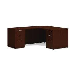 Outlet Mod 60"W L-Shaped Workstation, (HLPL6072LDESK2BBFTM1) Office Desks