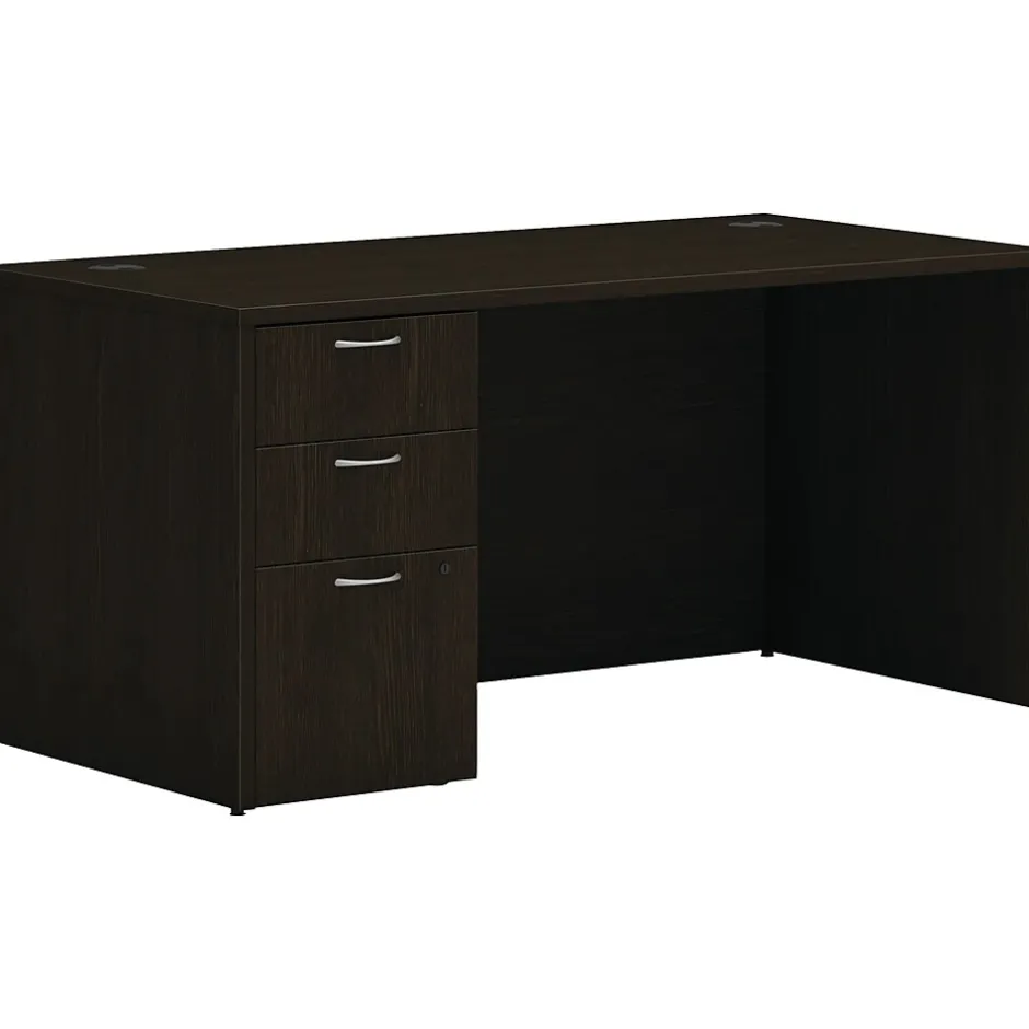 Outlet Mod 60"W Single-Pedestal Desk, (HLPLDS60PSJA1) Computer Desks